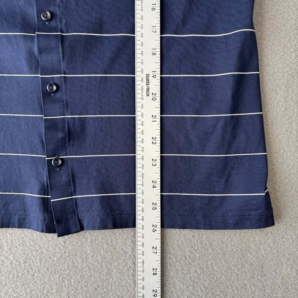 Lacoste Short Sleeve Shirt Polo Slim Fit Stripe Blue CH4966 Mens Size 6 Preppy - Picture 6 of 14